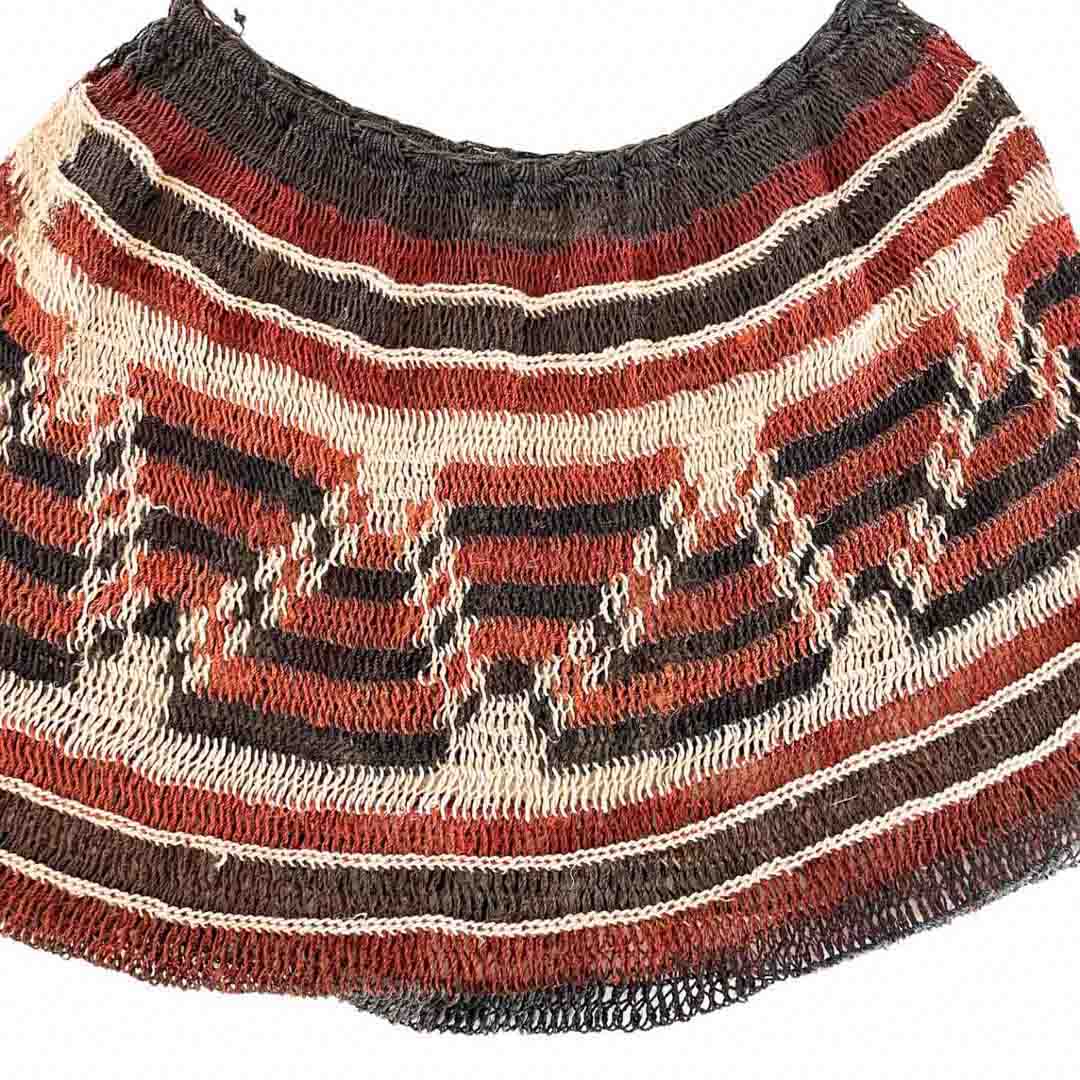 Close up on ark toned pattern natural bilum