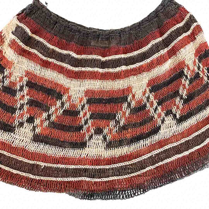 Close up on ark toned pattern natural bilum