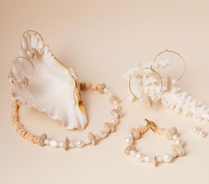 Pearl stack necklace in collection