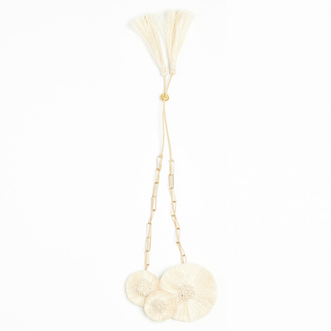 Full view of the statement adjustable necklace.