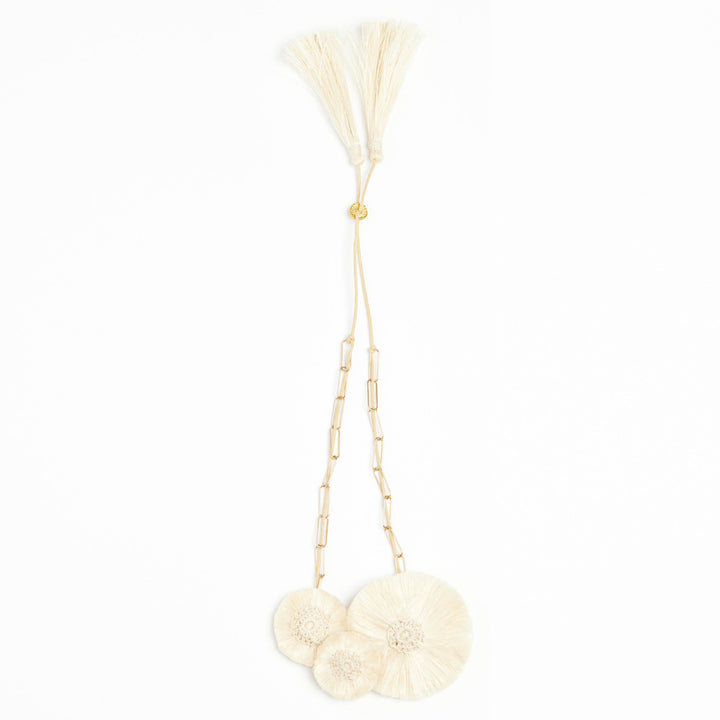 Full view of the statement adjustable necklace.