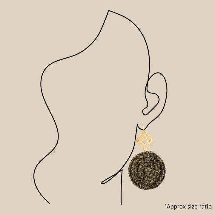 Diamond Ornate Green Earrings