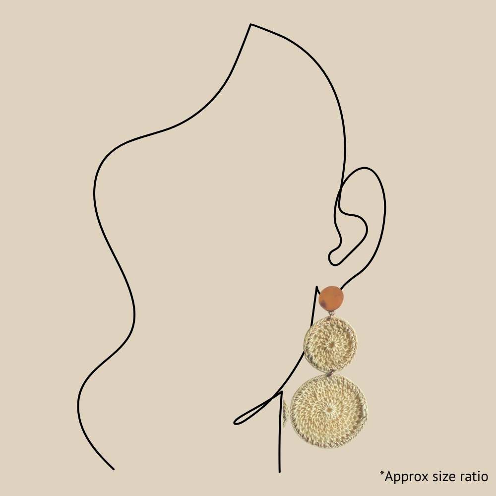 Rose Gold Double Disc Earrings