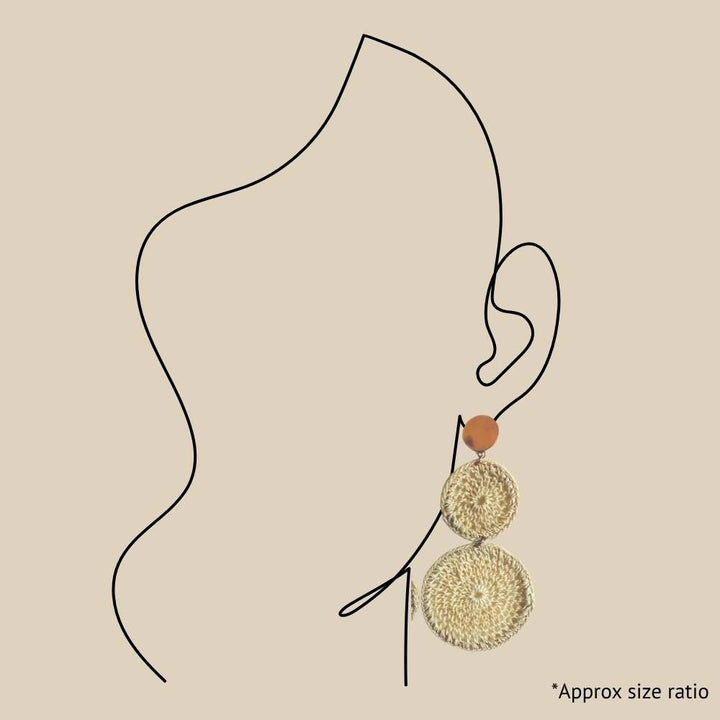 Rose Gold Double Disc Earrings