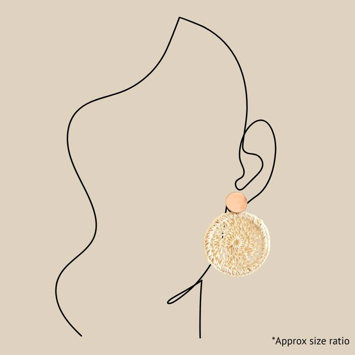 Rose Gold Stud Disc Earrings
