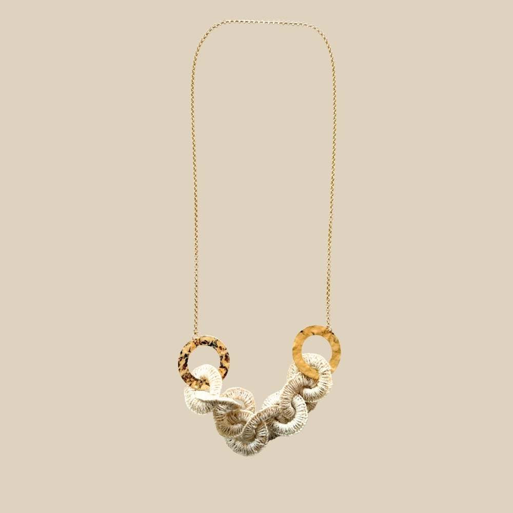 Woven Link Necklace Natural