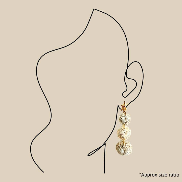 Natural Star Fish Droplet Earrings