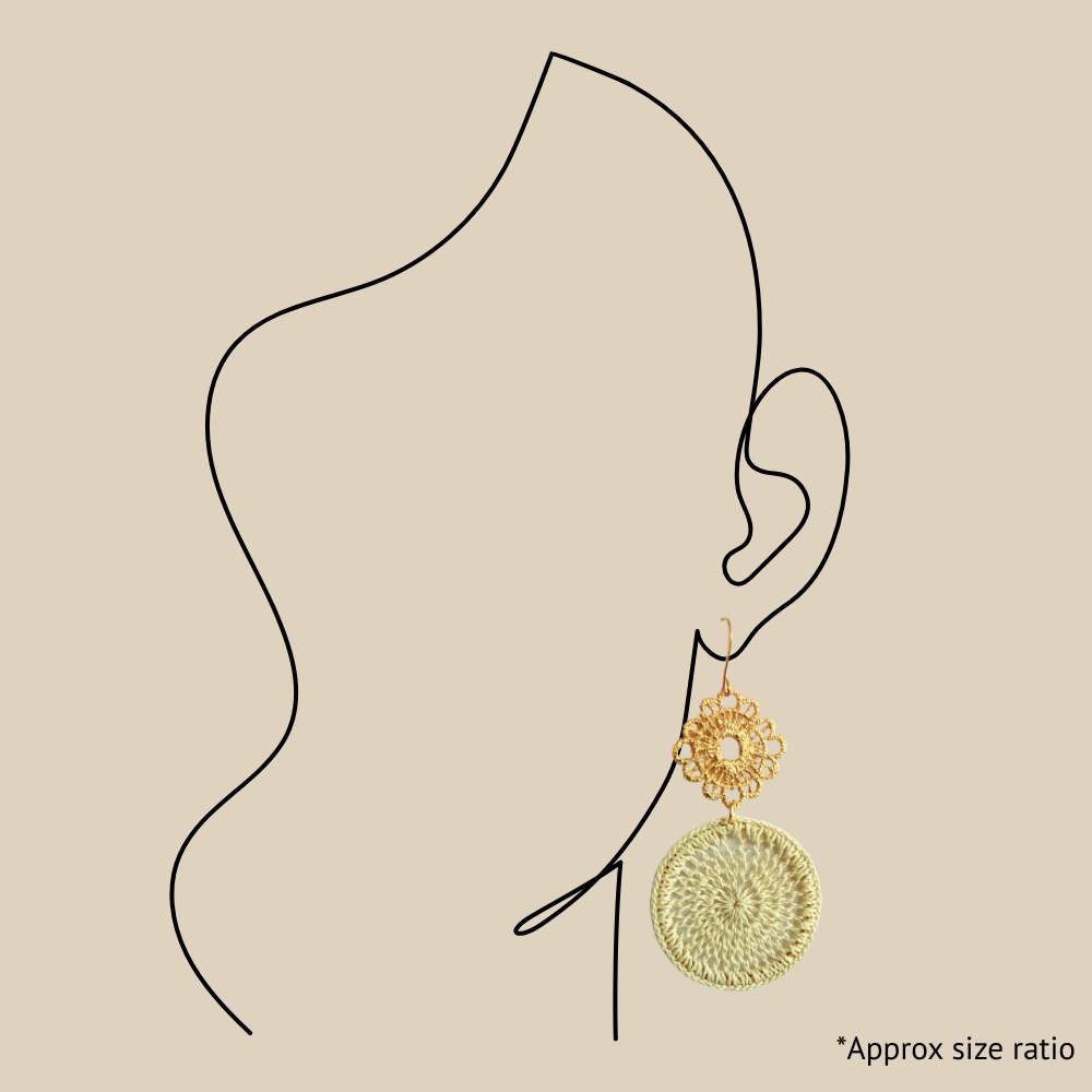 Ornate Round Disc Earrings