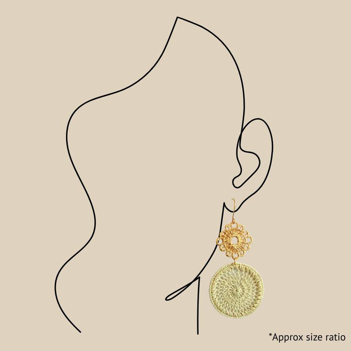 Ornate Round Disc Earrings