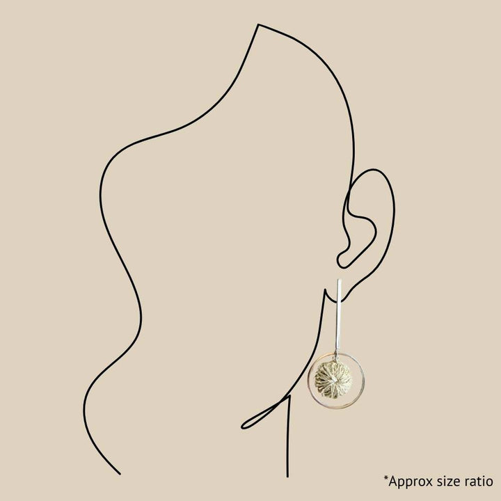 Natural/Silver Orbit Earrings