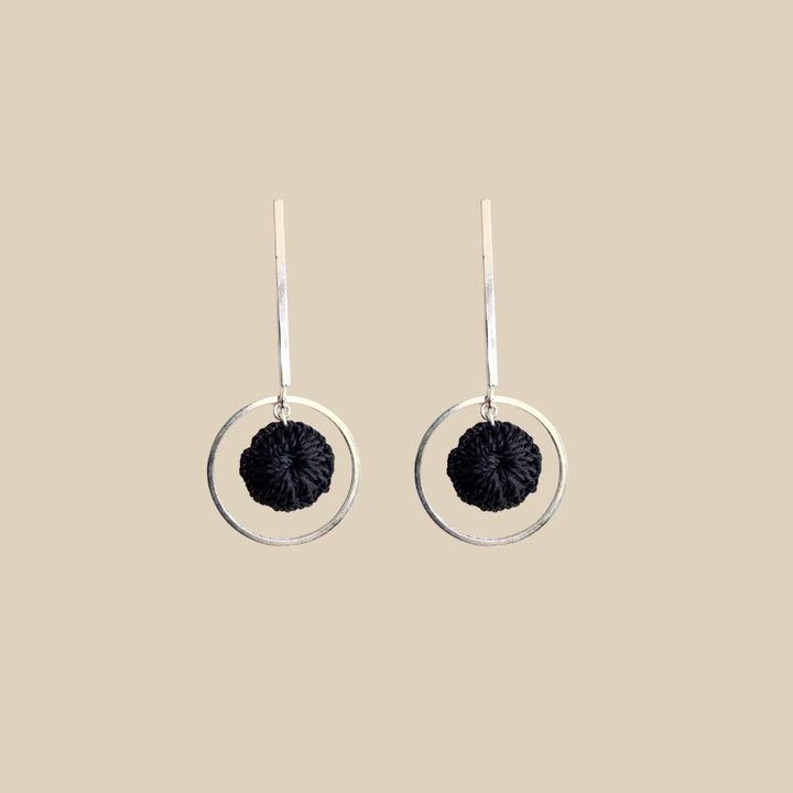 Black/Silver Orbit Earrings (Copy)