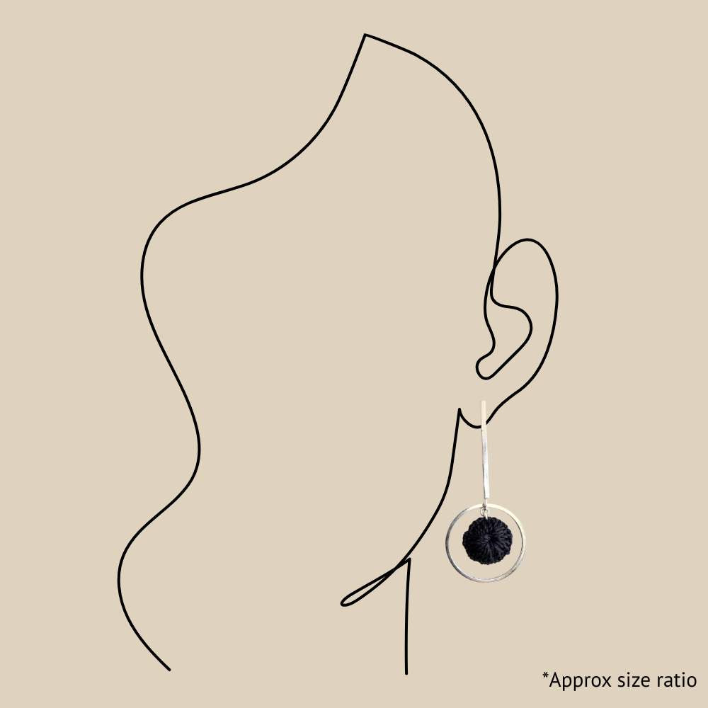 Black/Silver Orbit Earrings (Copy)
