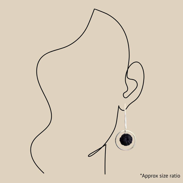 Black/Silver Orbit Earrings (Copy)
