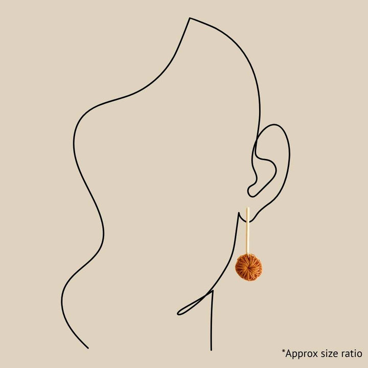 Rust/Gold Long Bar Earrings