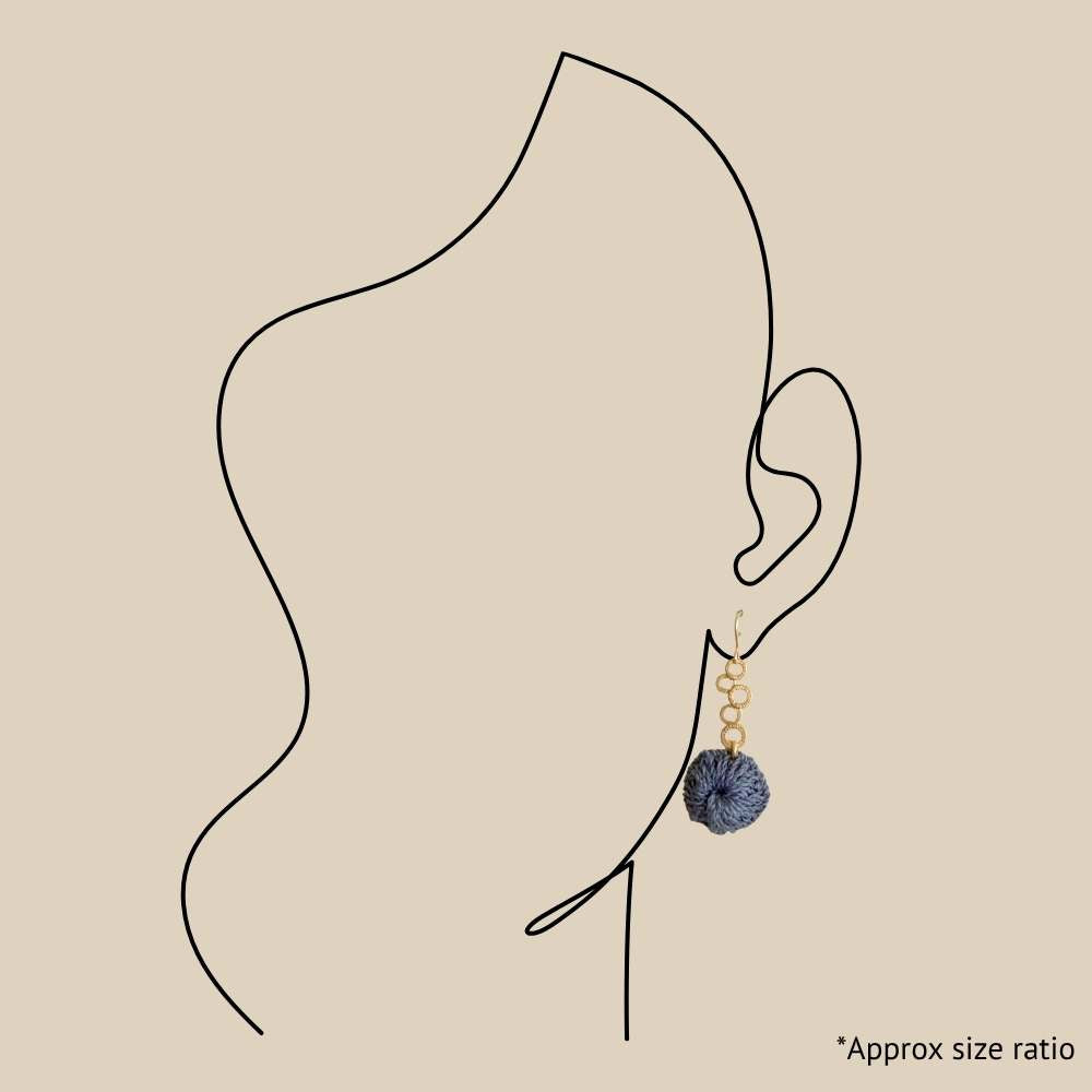 Blue Bubble Earring