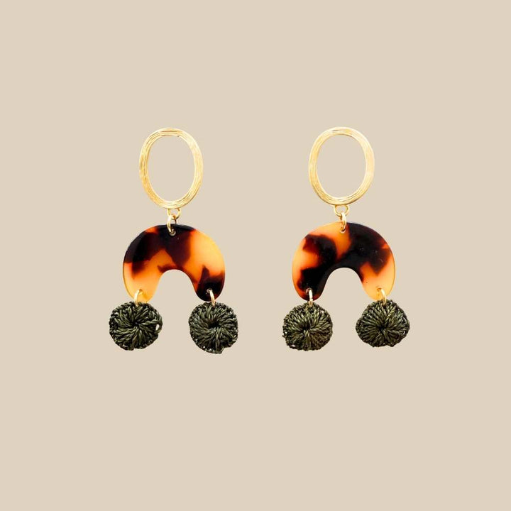 Peak Earrings Green