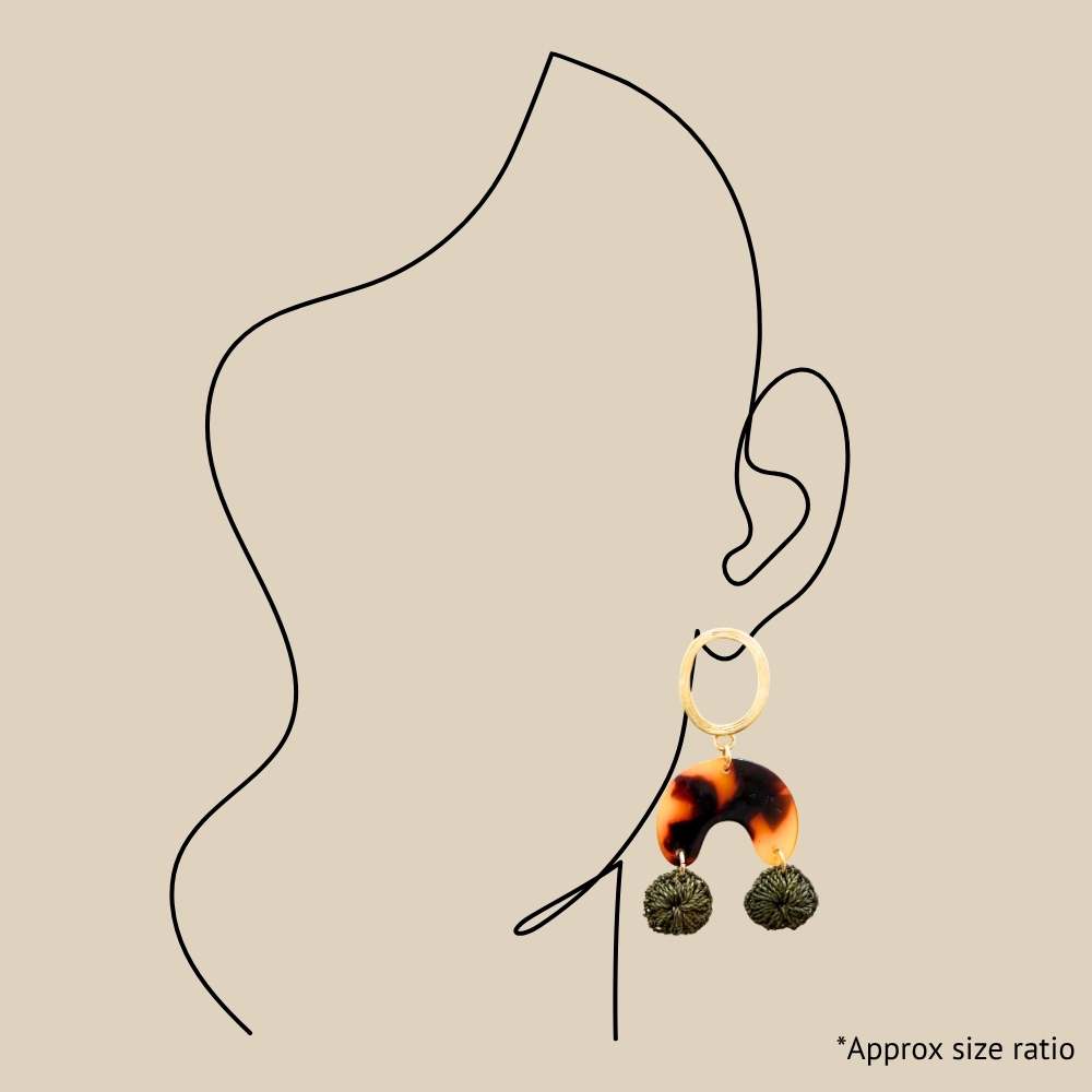 Peak Earrings Green