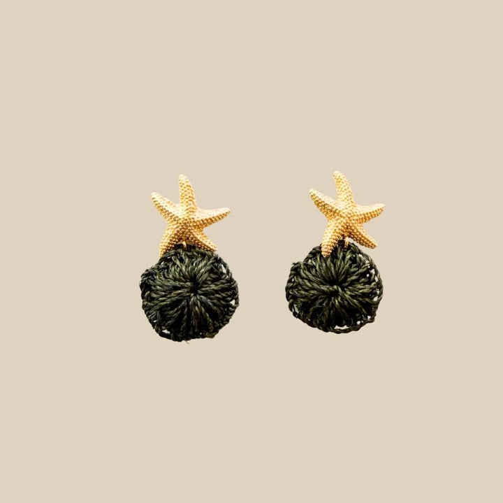 Green Star Fish Earrings