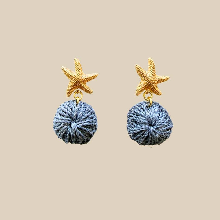 Blue Starfish Earrings