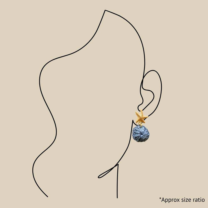 Blue Starfish Earrings