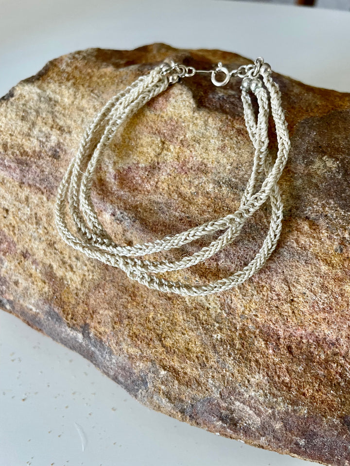 Triple Strand Sterling Silver Bracelet