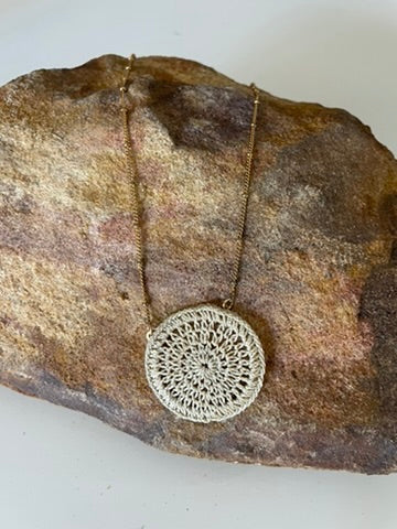 Gold Plated Disc Necklace