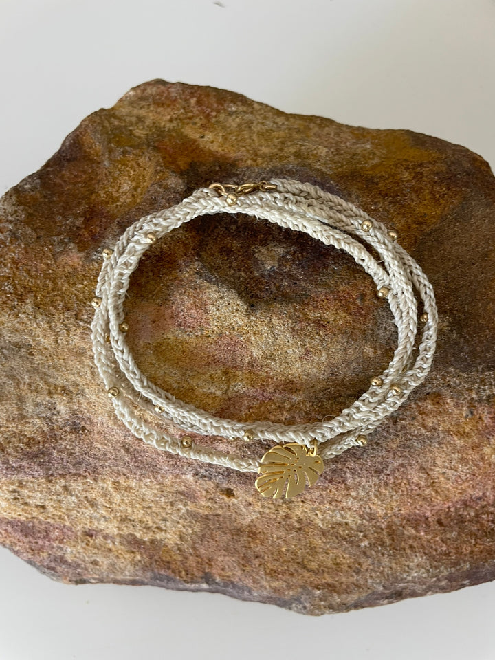 Gold Leaf Wrap Bracelet