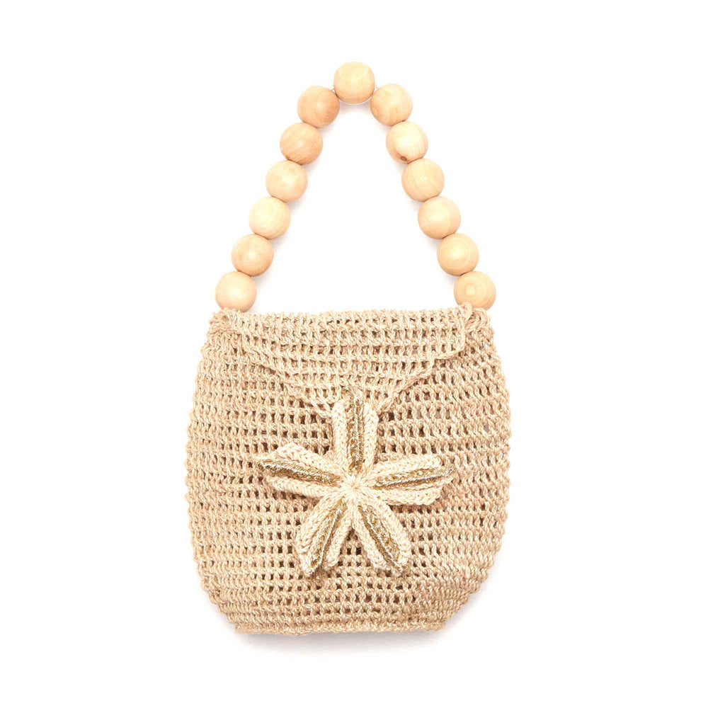 Mini Woven Bag with beaded handle
