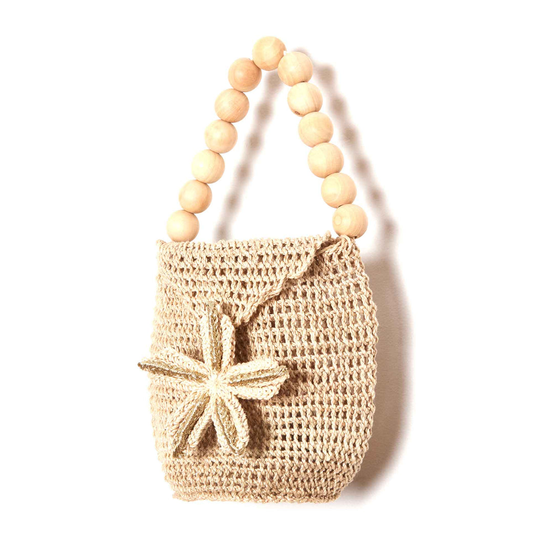 Woven bag on white background