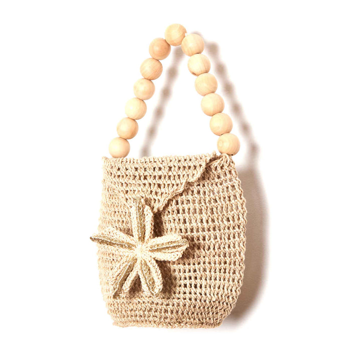 Woven bag on white background